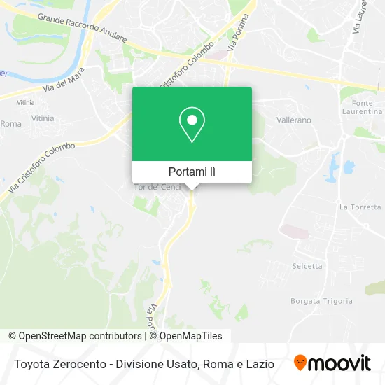 Mappa Toyota Zerocento - Divisione Usato