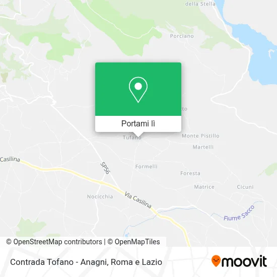 Mappa Contrada Tofano - Anagni