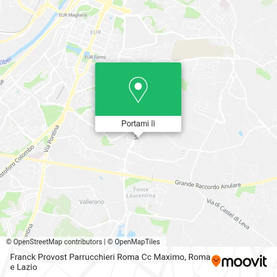 Mappa Franck Provost Parrucchieri Roma Cc Maximo