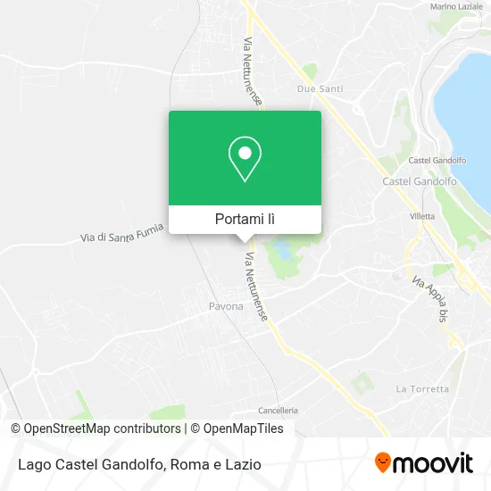Mappa Lago Castel Gandolfo