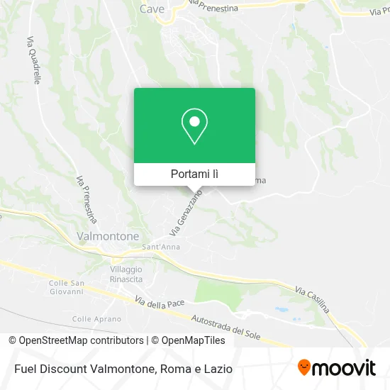 Mappa Fuel Discount Valmontone