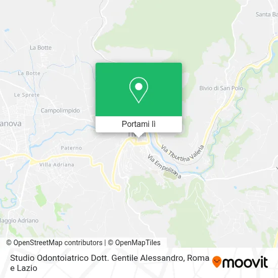 Mappa Studio Odontoiatrico Dott. Gentile Alessandro