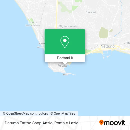 Mappa Daruma Tattoo Shop Anzio