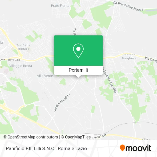 Mappa Panificio F.lli Lilli S.N.C.