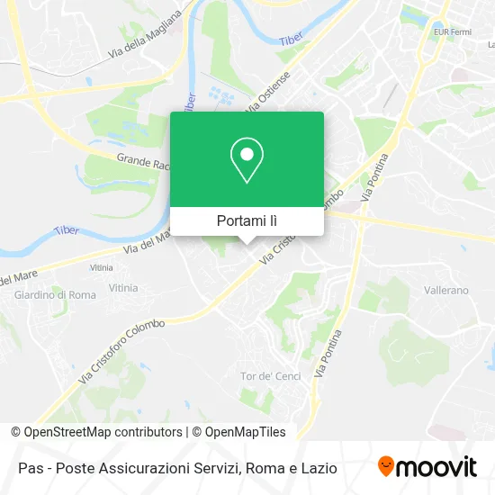 Mappa Pas - Poste Assicurazioni Servizi