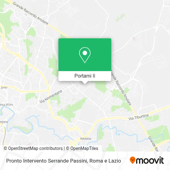 Mappa Pronto Intervento Serrande Passini