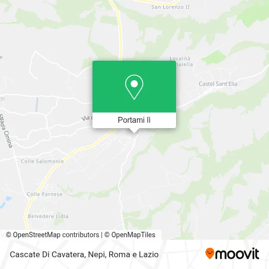 Mappa Cascate Di Cavatera, Nepi