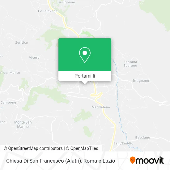 Mappa Chiesa Di San Francesco (Alatri)