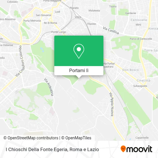Mappa I Chioschi Della Fonte Egeria