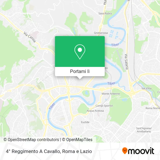 Mappa 4° Reggimento A Cavallo