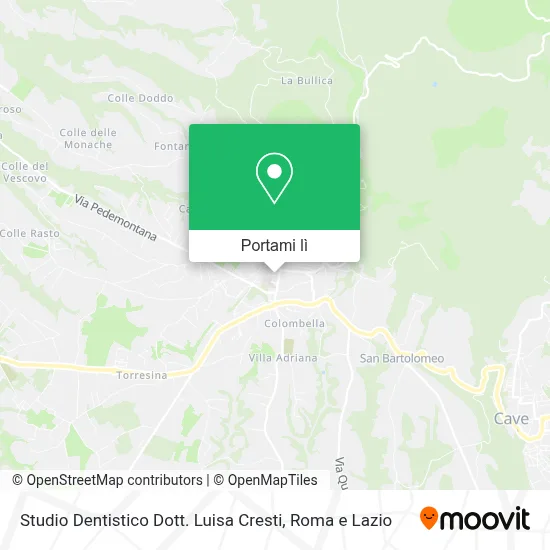 Mappa Studio Dentistico Dott. Luisa Cresti