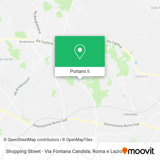 Mappa Shopping Street - Via Fontana Candida