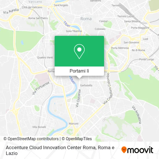 Mappa Accenture Cloud Innovation Center Roma