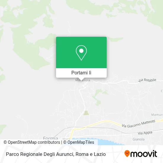 Mappa Parco Regionale Degli Aurunci