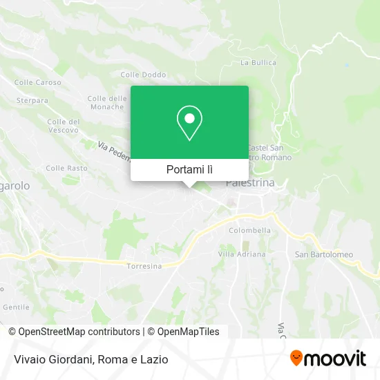 Mappa Vivaio Giordani