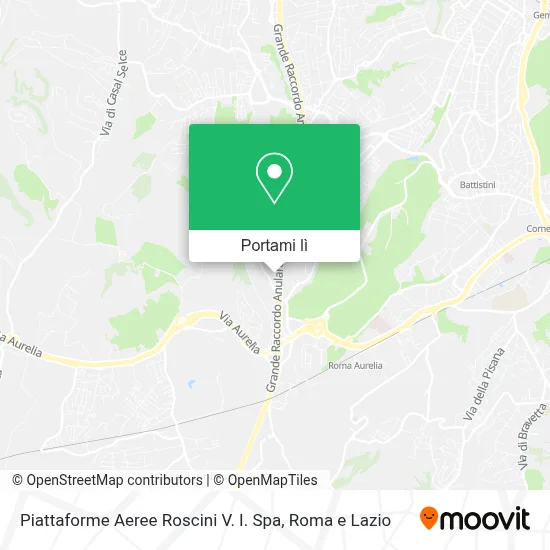Mappa Piattaforme Aeree Roscini V. I. Spa