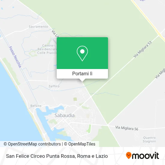 Mappa San Felice Circeo Punta Rossa