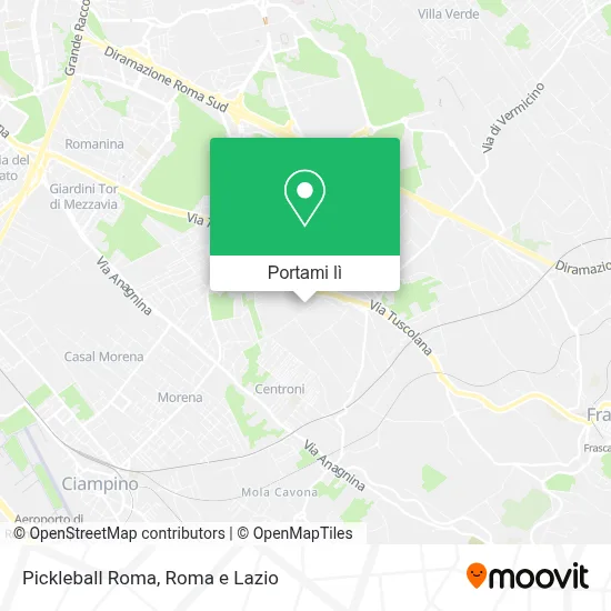 Mappa Pickleball Roma