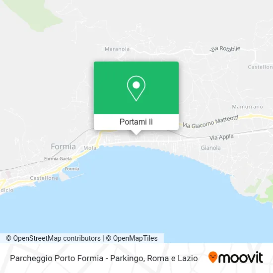 Mappa Parcheggio Porto Formia - Parkingo
