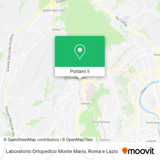 Mappa Laboratorio Ortopedico Monte Mario