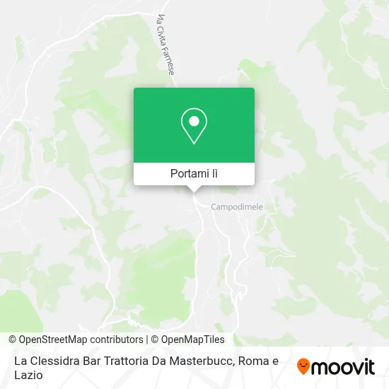 Mappa La Clessidra Bar Trattoria Da Masterbucc