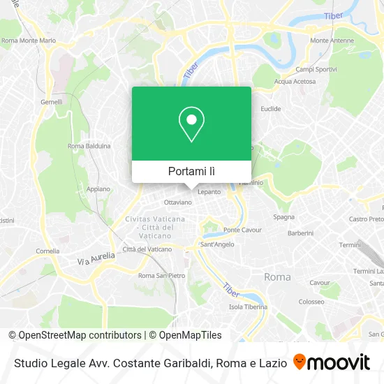 Mappa Studio Legale Avv. Costante Garibaldi