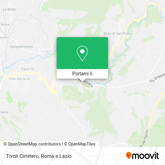 Mappa Tivoli Cimitero