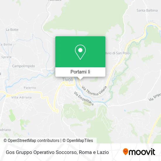 Mappa Gos Gruppo Operativo Soccorso
