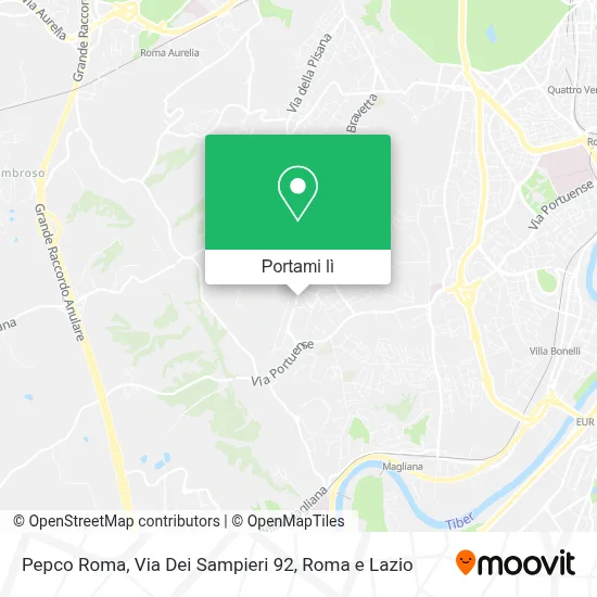 Mappa Pepco Roma, Via Dei Sampieri 92