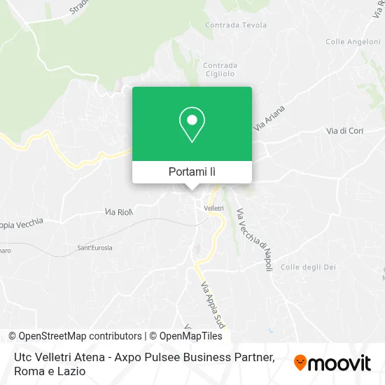 Mappa Utc Velletri Atena - Axpo Pulsee Business Partner
