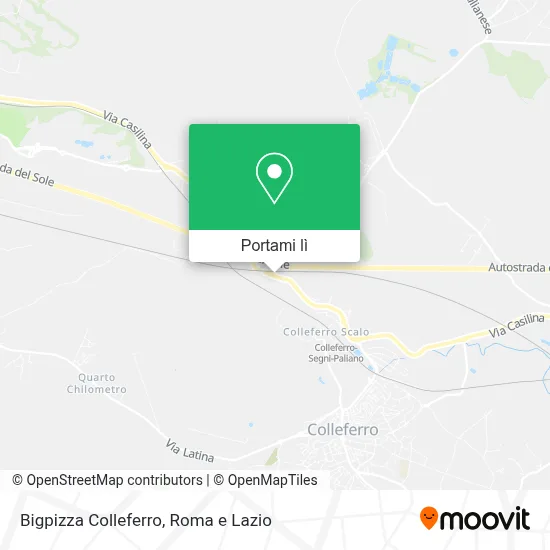 Mappa Bigpizza Colleferro