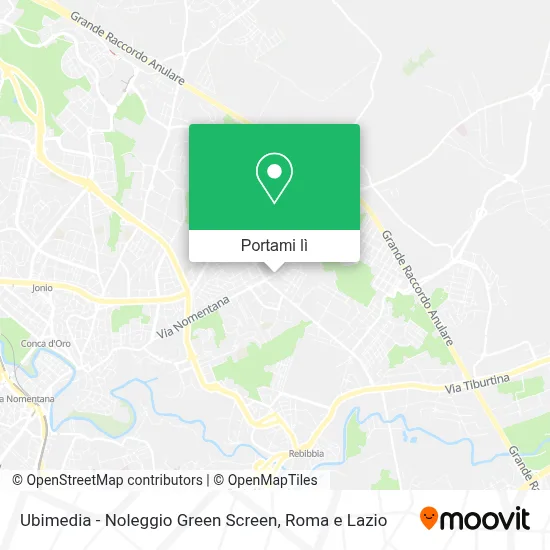 Mappa Ubimedia - Noleggio Green Screen