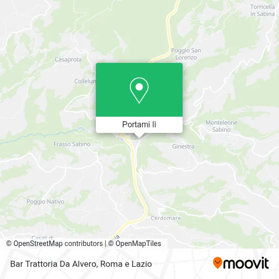 Mappa Bar Trattoria Da Alvero