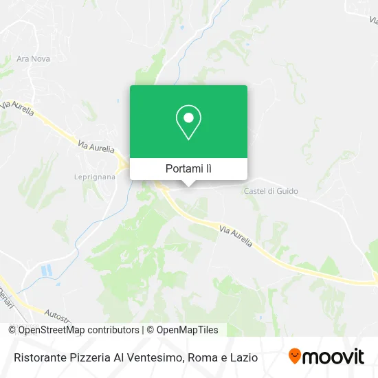 Mappa Ristorante Pizzeria Al Ventesimo