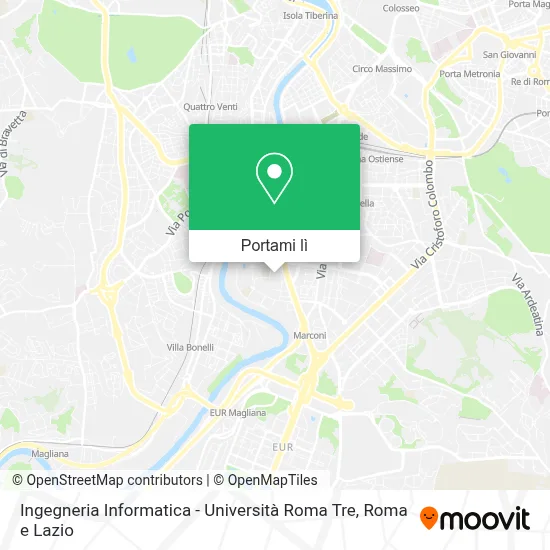 Mappa Ingegneria Informatica - Università Roma Tre