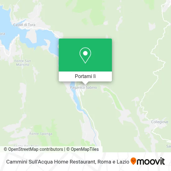 Mappa Cammini Sull'Acqua Home Restaurant