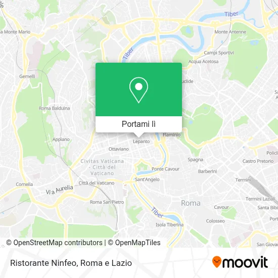 Mappa Ristorante Ninfeo