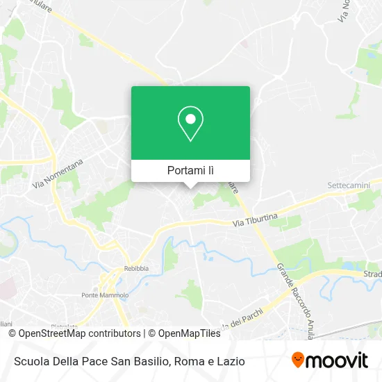 Mappa Scuola Della Pace San Basilio