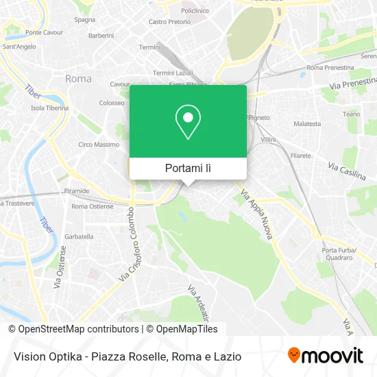 Mappa Vision Optika - Piazza Roselle