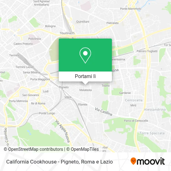 Mappa California Cookhouse - Pigneto