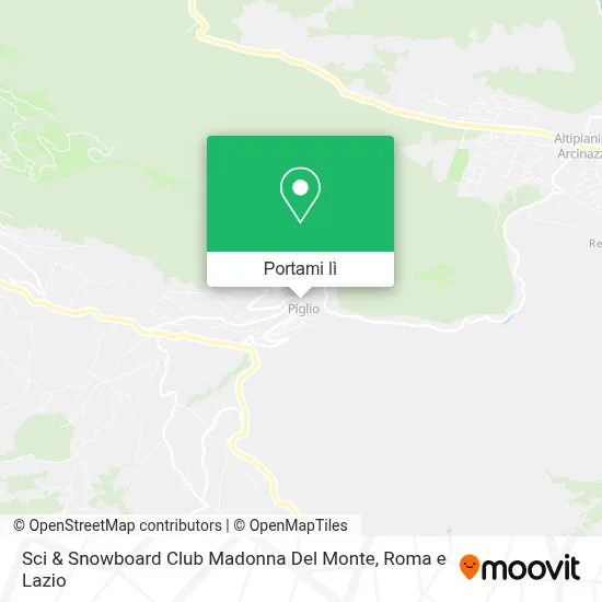 Mappa Sci & Snowboard Club Madonna Del Monte