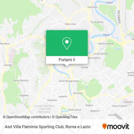 Mappa Asd Villa Flaminia Sporting Club