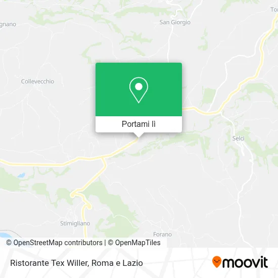 Mappa Ristorante Tex Willer