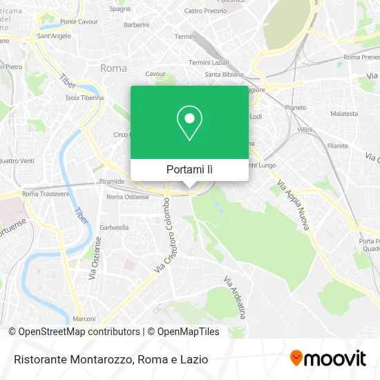 Mappa Ristorante Montarozzo