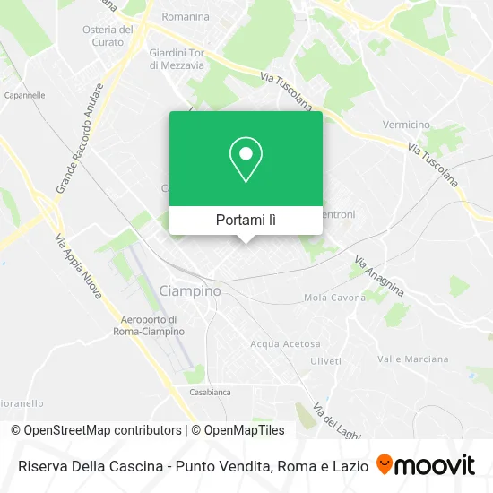 Mappa Riserva Della Cascina - Punto Vendita
