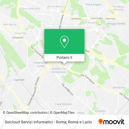 Mappa Ssicloud Servizi Informatici - Roma