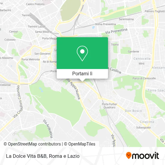 Mappa La Dolce Vita B&B