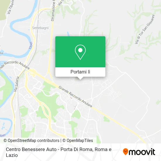 Mappa Centro Benessere Auto - Porta Di Roma