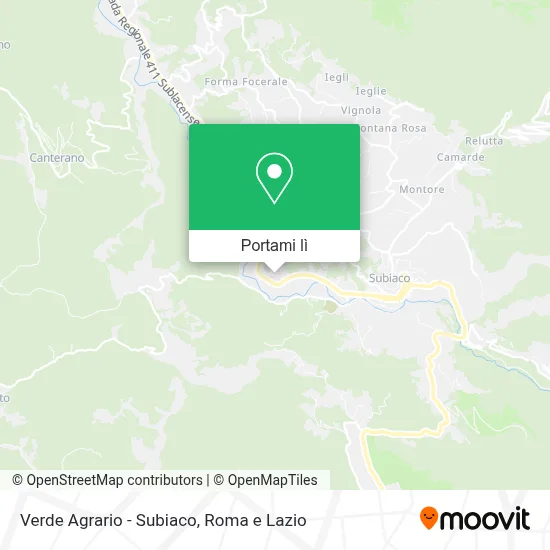 Mappa Verde Agrario - Subiaco