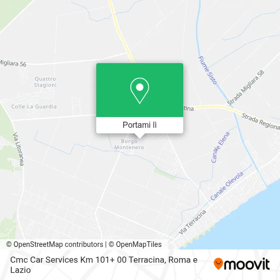 Mappa Cmc Car Services Km 101+ 00 Terracina